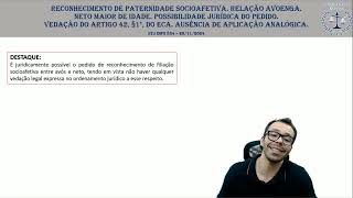 STJ INFO 834 paternidade socioafetiva e adoção [upl. by Vivienne221]