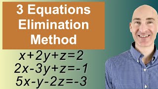 Solving Systems of 3 Equations Elimination [upl. by Percival]