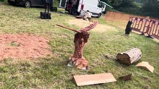 A fabulous range of wooden sculpture at Caerleon festival 2024 [upl. by Ellerey]