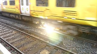 Merseyrail 507 009 making arcs at Birkdale station [upl. by Shifrah973]