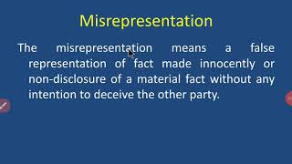 Misrepresentation [upl. by Corinne]