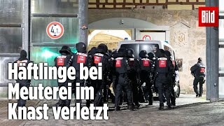 Gefängnismeuterei Polizei stürmt Knast in Thüringen  JVA Untermaßfeld [upl. by Rol920]